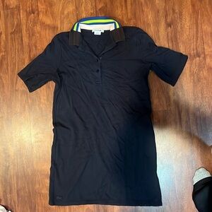 Lacoste black size 40 T-shirt dress with color detail on color